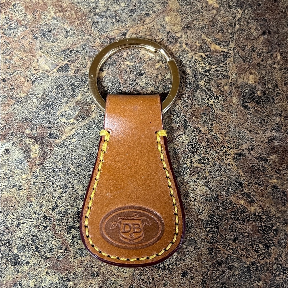 Dooney and Bourke Brown Leather Keychain